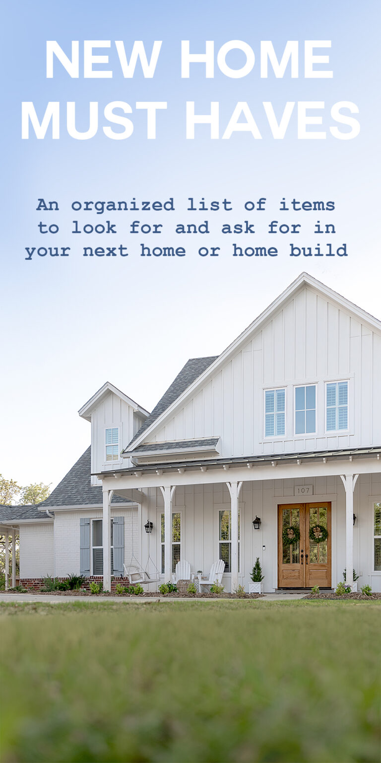 Organized List of New Home Build Must Haves ⋆ OwnerBuilder Program
