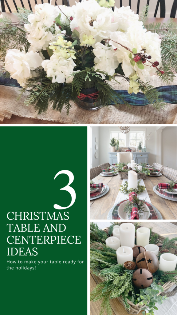 2 different Christmas table looks