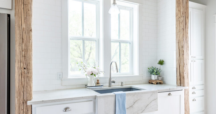 windows over the kitchen sink