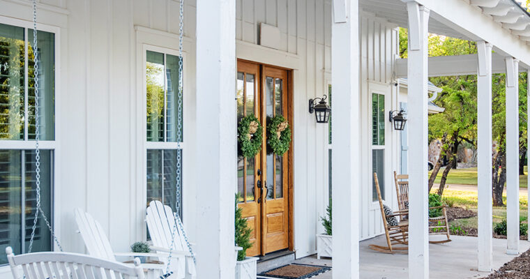 an example of a good sized front porch