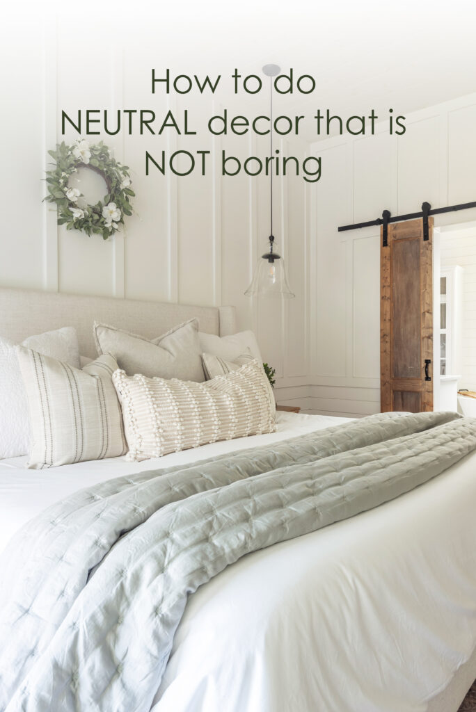 Banish boring and add an edge to neutrals in home decor