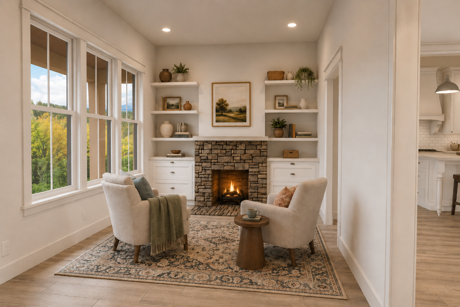 Brazos River Farmhouse Hearth Room